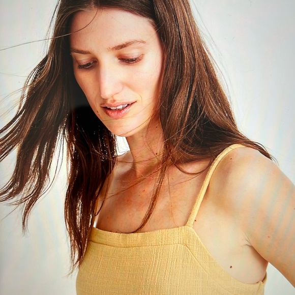 Madewell Cami Button-Front Textured Pickets Midi Dress Size Medium - Picture 3 of 12